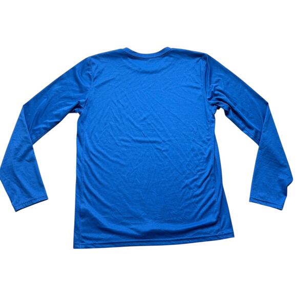 Men's M The NIKE Tee Dri Fit Long Sleeve Solid Royal Blue Shirt Active Athletic - Picture 4 of 4